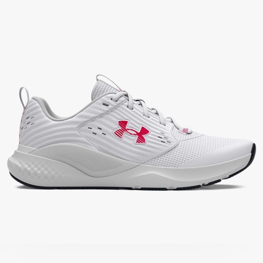 Under Armour Men’s Charged Commit Trainer 4 Sneaker White/Gray/Red Size 14 - Picture 10 of 12